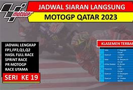 Jadwal Moto Gp Hari Ini 2023